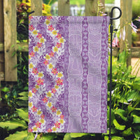 Lush Lilac Aloha Hawaii Tiki Garden Flag Tropical Plumeria - Seamless Style LT14 Garden Flag Purple - Polynesian Pride