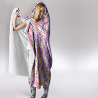 Lush Lilac Aloha Hawaii Tiki Hooded Blanket Tropical Plumeria - Seamless Style LT14 - Polynesian Pride