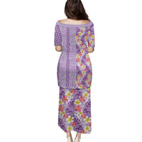 Lush Lilac Aloha Hawaii Tiki Puletasi Tropical Plumeria - Seamless Style LT14 - Polynesian Pride