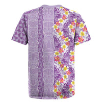 Lush Lilac Aloha Hawaii Tiki Rugby Jersey Tropical Plumeria - Seamless Style LT14 - Polynesian Pride