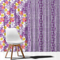 Lush Lilac Aloha Hawaii Tiki Window Curtain Tropical Plumeria - Seamless Style LT14 - Polynesian Pride
