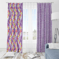 Lush Lilac Aloha Hawaii Tiki Window Curtain Tropical Plumeria - Seamless Style LT14 - Polynesian Pride