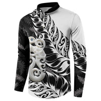 Aotearoa Manaia NZ Maori Silver Fern Button Sweatshirt LT14 - Polynesian Pride