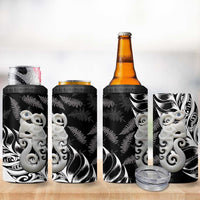 Aotearoa Manaia NZ Maori Silver Fern 4 in 1 Can Cooler Tumbler LT14 - Polynesian Pride