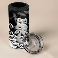 Aotearoa Manaia NZ Maori Silver Fern 4 in 1 Can Cooler Tumbler LT14 - Polynesian Pride