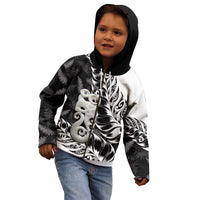 Aotearoa Manaia NZ Maori Silver Fern Kid Hoodie