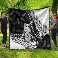 Aotearoa Manaia NZ Maori Silver Fern Quilt