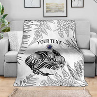 Custom New Zealand Kiwi Football Blanket Aotearoa Silver Fern LT14 - Polynesian Pride