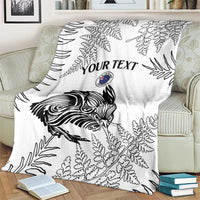 Custom New Zealand Kiwi Football Blanket Aotearoa Silver Fern LT14 - Polynesian Pride