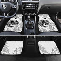 Custom New Zealand Kiwi Football Car Mats Aotearoa Silver Fern LT14 Set 4pcs White - Polynesian Pride