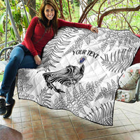 Custom New Zealand Kiwi Football Quilt Aotearoa Silver Fern