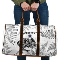 Custom New Zealand Kiwi Football Travel Bag Aotearoa Silver Fern - Polynesian Pride