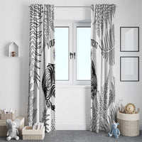 Custom New Zealand Kiwi Football Window Curtain Aotearoa Silver Fern LT14 - Polynesian Pride