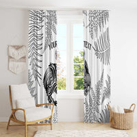 Custom New Zealand Kiwi Football Window Curtain Aotearoa Silver Fern LT14 - Polynesian Pride