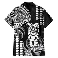 Hawaii Ku God Family Matching Off Shoulder Maxi Dress and Hawaiian Shirt Kakau Mix Polynesian Tattoo LT14 - Polynesian Pride
