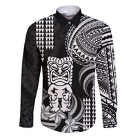 Hawaii Ku God Family Matching Short Sleeve Bodycon Dress and Hawaiian Shirt Kakau Mix Polynesian Tattoo