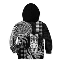 Hawaii Ku God Kid Hoodie Kakau Mix Polynesian Tattoo
