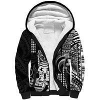 Hawaii Ku God Sherpa Hoodie Kakau Mix Polynesian Tattoo LT14 Unisex Black - Polynesian Pride