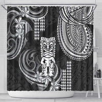 Hawaii Ku God Shower Curtain Kakau Mix Polynesian Tattoo
