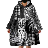 Hawaii Ku God Wearable Blanket Hoodie Kakau Mix Polynesian Tattoo LT14 - Polynesian Pride