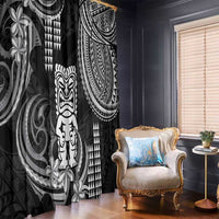 Hawaii Ku God Window Curtain Kakau Mix Polynesian Tattoo LT14 - Polynesian Pride