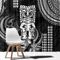 Hawaii Ku God Window Curtain Kakau Mix Polynesian Tattoo LT14 - Polynesian Pride