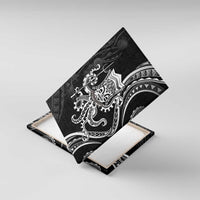 Black Hawaii Kanaloa God Canvas Wall Art Hawaiian Octopus LT14 With Frame Black - Polynesian Pride