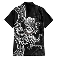 Black Hawaii Kanaloa God Family Matching Puletasi and Hawaiian Shirt Hawaiian Octopus