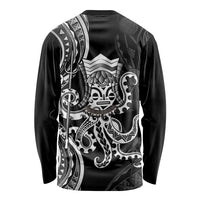 Black Hawaii Kanaloa God Long Sleeve Shirt Hawaiian Octopus LT14 - Polynesian Pride