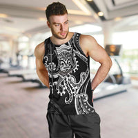 Black Hawaii Kanaloa God Men Tank Top Hawaiian Octopus LT14 Black - Polynesian Pride