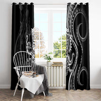 Black Hawaii Kanaloa God Window Curtain Hawaiian Octopus LT14 - Polynesian Pride