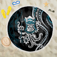 Turquoise Hawaii Kanaloa God Beach Blanket Hawaiian Octopus LT14 One Size 150cm Turquoise - Polynesian Pride