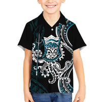 Turquoise Hawaii Kanaloa God Hawaiian Shirt Hawaiian Octopus LT14 - Polynesian Pride