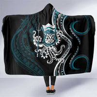 Turquoise Hawaii Kanaloa God Hooded Blanket Hawaiian Octopus LT14 One Size Turquoise - Polynesian Pride