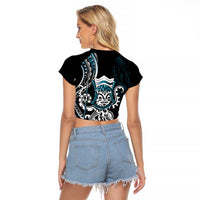 Turquoise Hawaii Kanaloa God Raglan Cropped T Shirt Hawaiian Octopus LT14 - Polynesian Pride