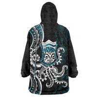 Turquoise Hawaii Kanaloa God Wearable Blanket Hoodie Hawaiian Octopus LT14 - Polynesian Pride