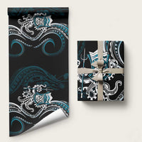 Turquoise Hawaii Kanaloa God Wrapping Paper Hawaiian Octopus LT14 58" × 23" Turquoise - Polynesian Pride