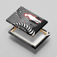 New Zealand ANZAC Day Canvas Wall Art 25th April Silver Fern With Poppy LT14 - Polynesian Pride