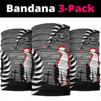 New Zealand ANZAC Day Neck Gaiter 25th April Silver Fern With Poppy - Polynesian Pride