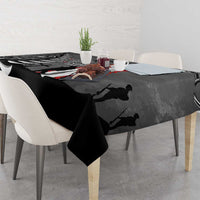 New Zealand ANZAC Day Tablecloth 25th April Silver Fern With Poppy LT14 - Polynesian Pride