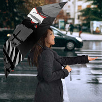 New Zealand ANZAC Day Umbrella 25th April Silver Fern With Poppy - Polynesian Pride