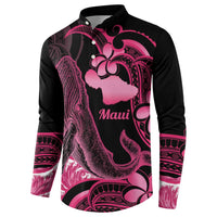 Aloha Hawaii Maui Button Sweatshirt Valley Isle Humpback Whale Black LT14 - Polynesian Pride
