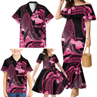 Aloha Hawaii Maui Family Matching Mermaid Dress and Hawaiian Shirt Valley Isle Humpback Whale Black