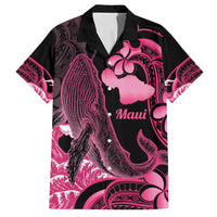 Aloha Hawaii Maui Family Matching Off Shoulder Short Dress and Hawaiian Shirt Valley Isle Humpback Whale Black