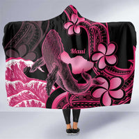 Aloha Hawaii Maui Hooded Blanket Valley Isle Humpback Whale Black LT14 One Size Black - Polynesian Pride