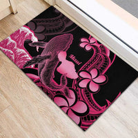 Aloha Hawaii Maui Rubber Doormat Valley Isle Humpback Whale Black LT14 - Polynesian Pride