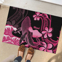 Aloha Hawaii Maui Rubber Doormat Valley Isle Humpback Whale Black LT14 - Polynesian Pride