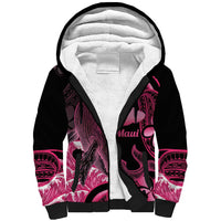 Aloha Hawaii Maui Sherpa Hoodie Valley Isle Humpback Whale Black LT14 Unisex Black - Polynesian Pride