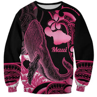 Aloha Hawaii Maui Sweatshirt Valley Isle Humpback Whale Black LT14 Unisex Black - Polynesian Pride