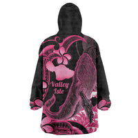 Aloha Hawaii Maui Wearable Blanket Hoodie Valley Isle Humpback Whale Black LT14 - Polynesian Pride